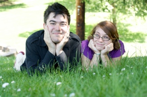 Marriage is whimsically posing in the grass. Okay maybe not. But that's fun too.